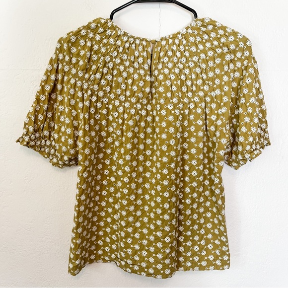 Madewell Daisy Embroidered Shirred Puff-Sleeve Top - Picture 5 of 7